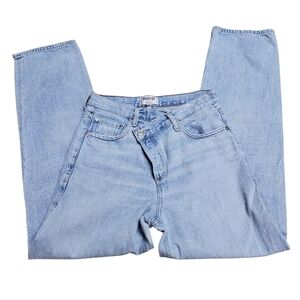 Agolde Criss Cross Buttonfly Jeans Light Denim Sz 24 Womens